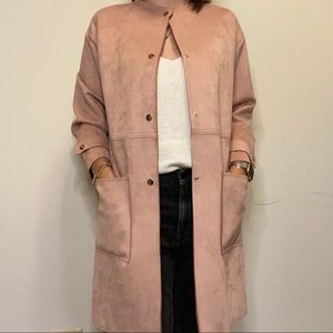 Zara Faux Suede pink jacket